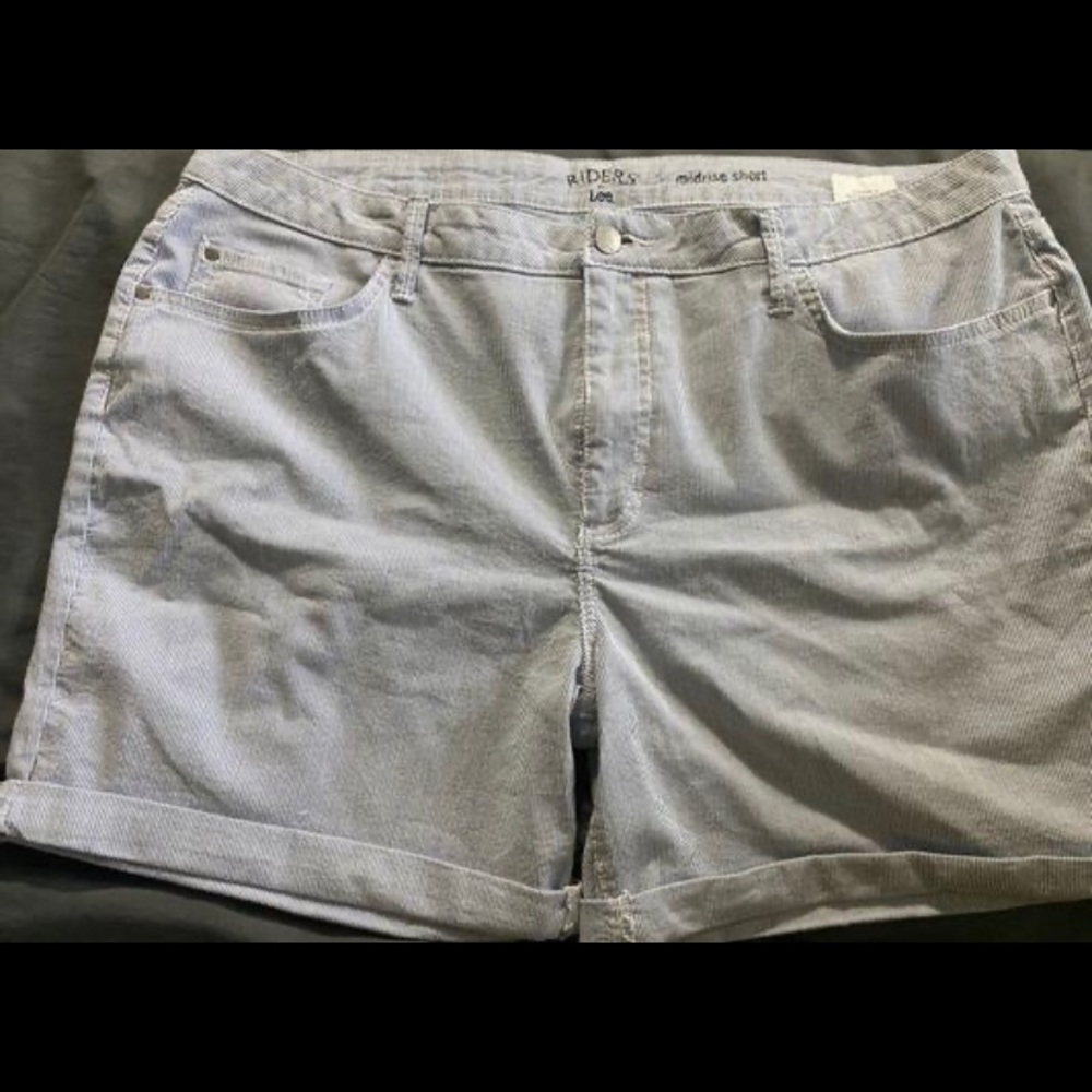 Lee Rider Denim Striped Shorts